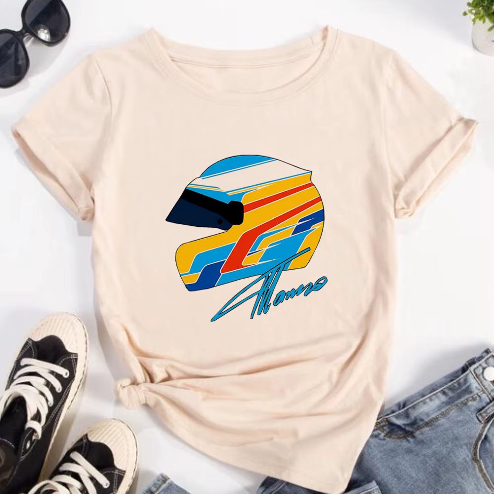 Fernando Alonso t-shirt femmes bande dessinée streetwear Tee femme bande dessinée vêtements de créat