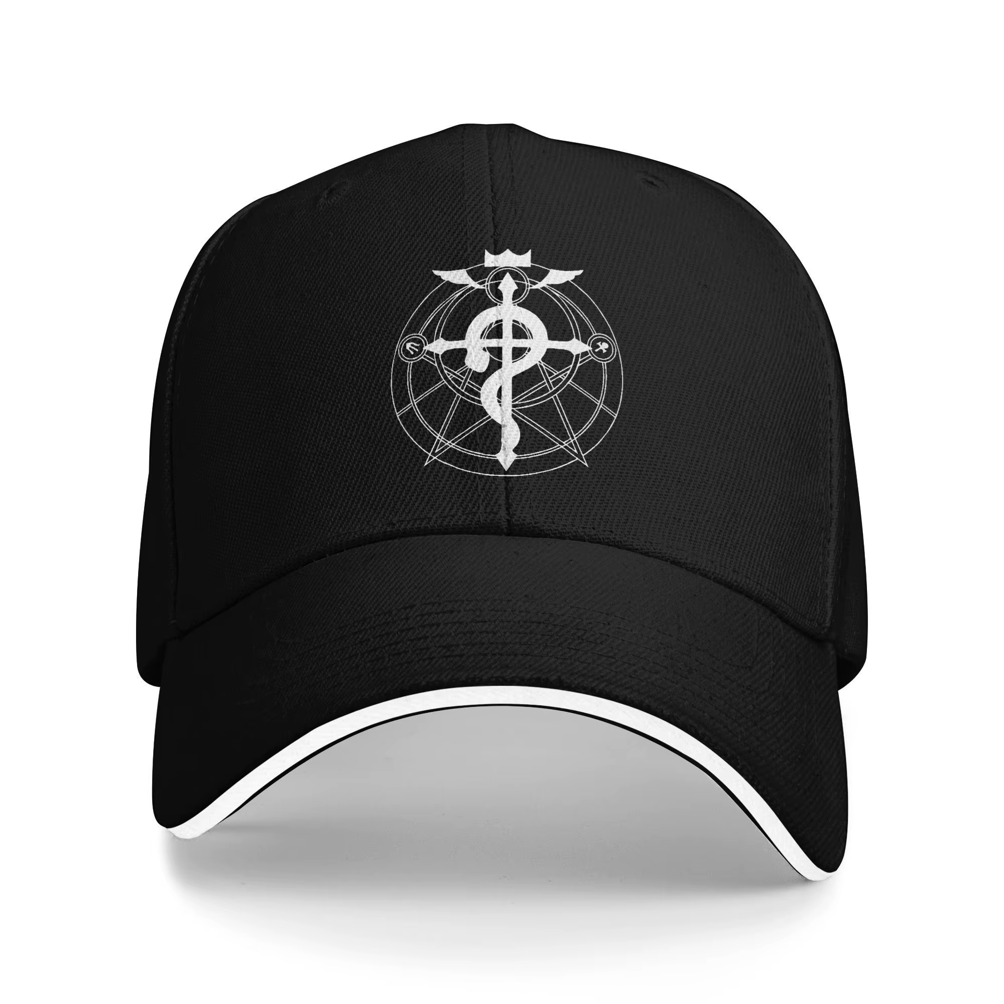 Fullmetal alchimiste blanc Logo casquette de Baseball classique Hip Hop chapeaux été hommes femmes T