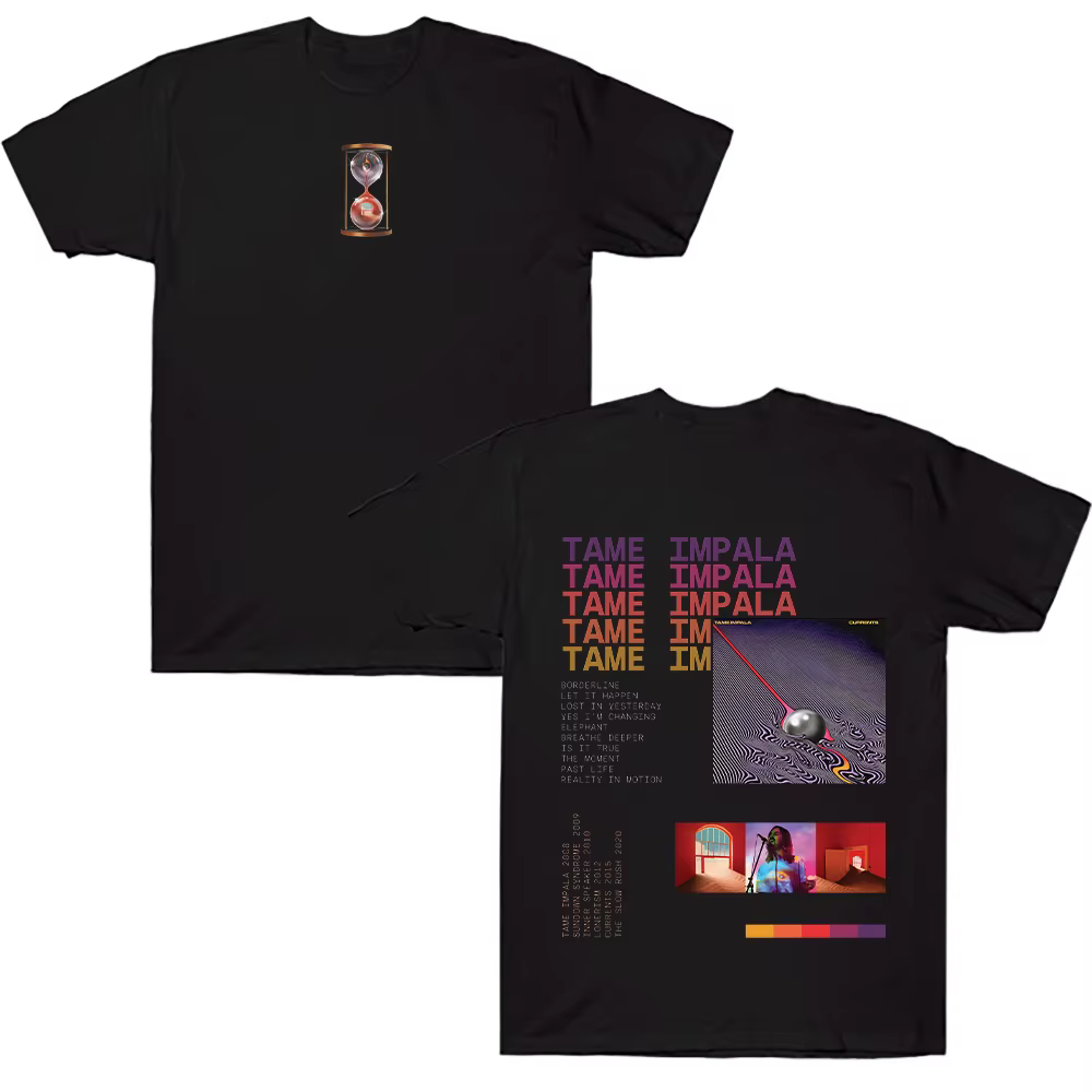 Tame Impala T-shirts Vintage Tame Impala Currents graphique t-shirt unisexe à la mode coton T-shirts