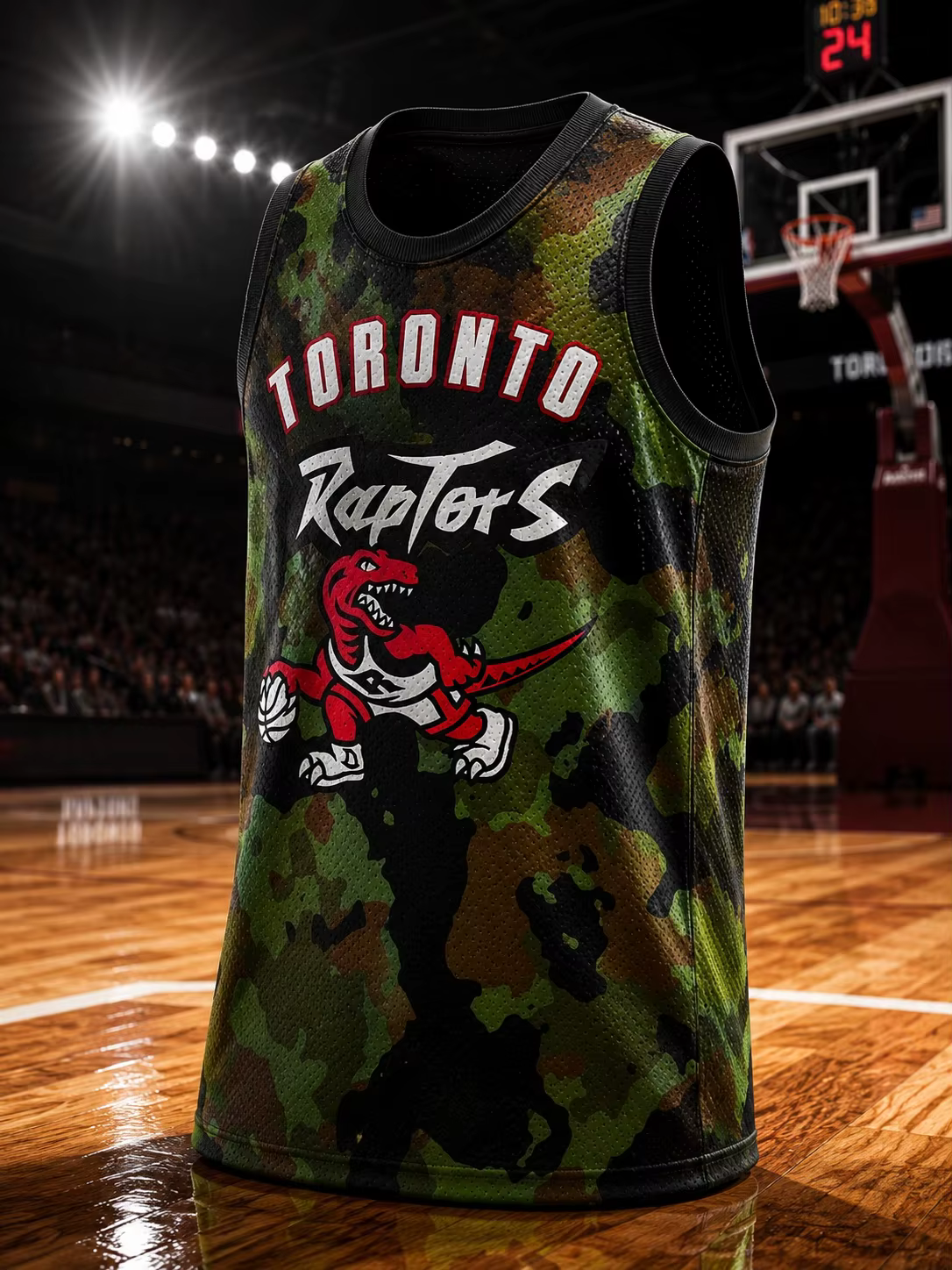 Nouveau Maillot de Basketball Édition Camouflage des Raptors de Toronto 2027 pour Hommes et Femmes, 