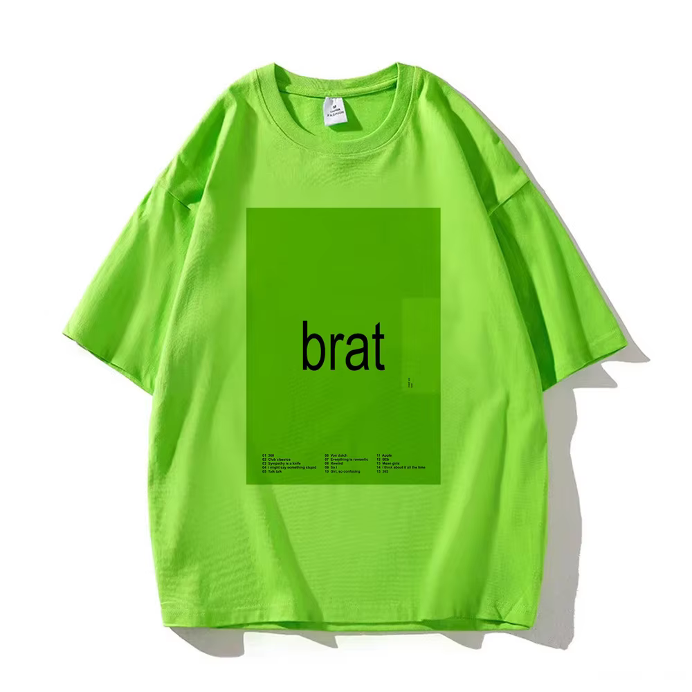 Charli Xcx Brat t-shirt femmes manga t-shirt fille manga vêtements de créateur