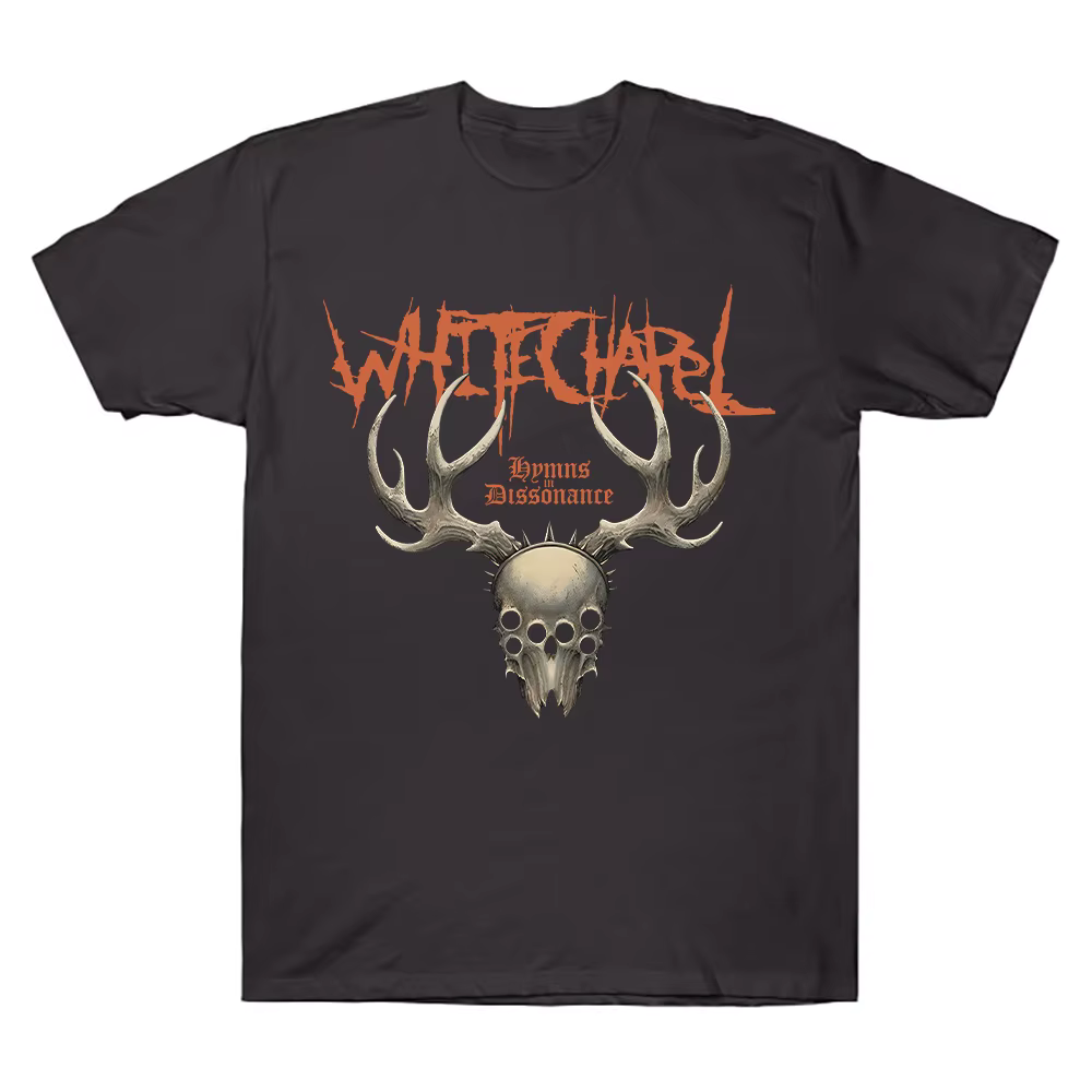 Whitechapel T-Shirt en coton Whitechapel Hymns in Dissonance T-shirts graphiques rétro gothique déco