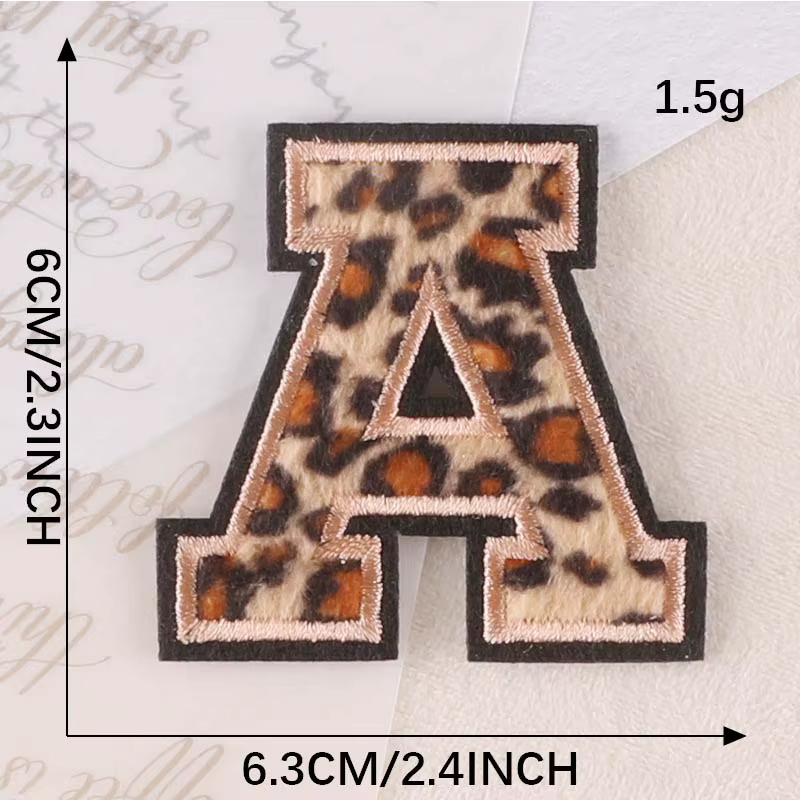 Patchs d'insigne de lettres de l'alphabet anglais A ~ Z, autocollants de broderie d'appliques imprim