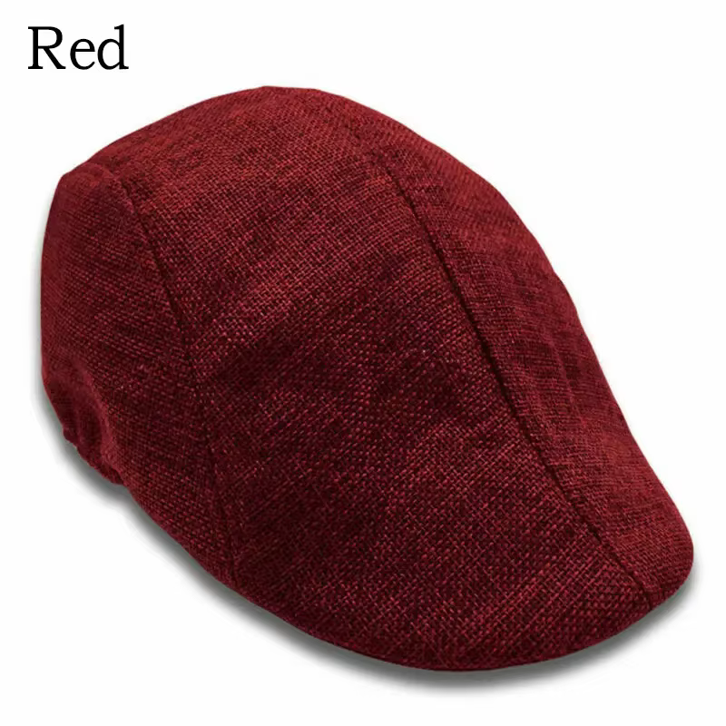 Hommes bérets casquette Style britannique 2024 nouveau automne été lin chapeaux mode casquettes plat