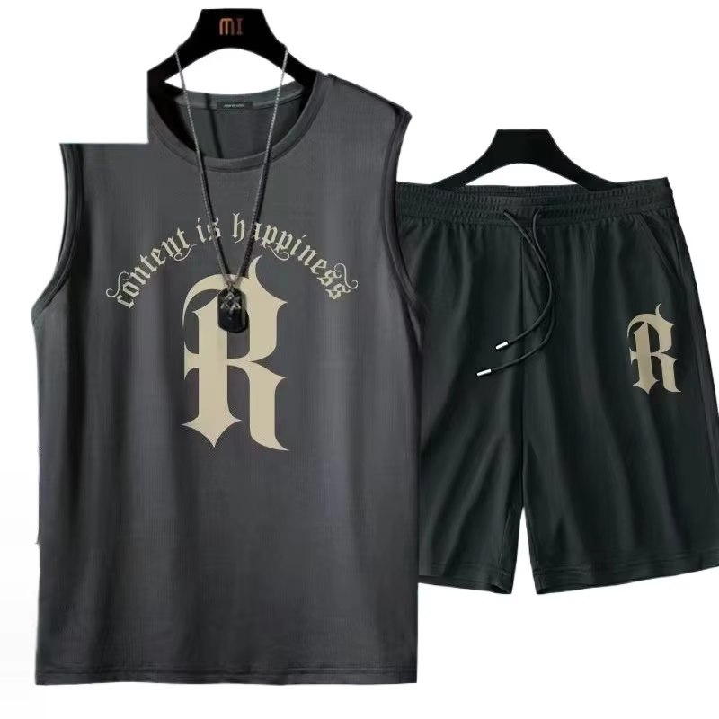 Vêtements d'été pour hommes, tenues de basketball décontractées, vêtements de sport urbains