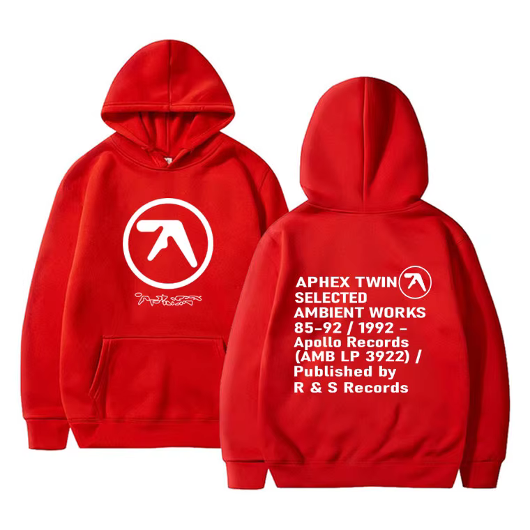 Aphex Twin graphique sweat à capuche hommes femmes décontracté Vintage Streetwear mâle mode gothique