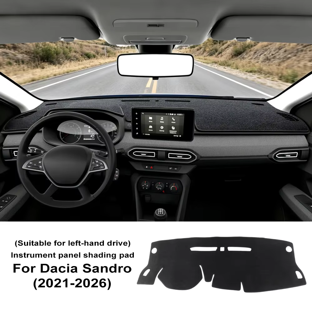Housse de tableau de bord de voiture antidérapante en flanelle, tapis standard pour Dacia Jogger 202