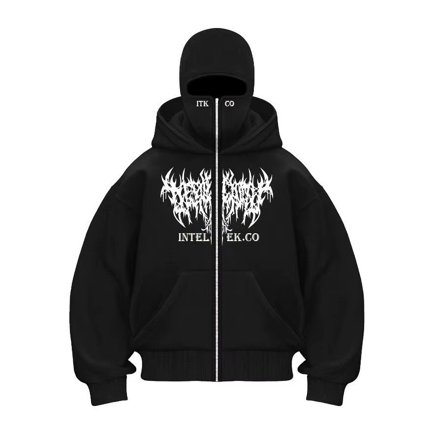 Nouveau sweat à capuche zippé unisexe en polaire automne/hiver-design de masque à capuche cagoule, p