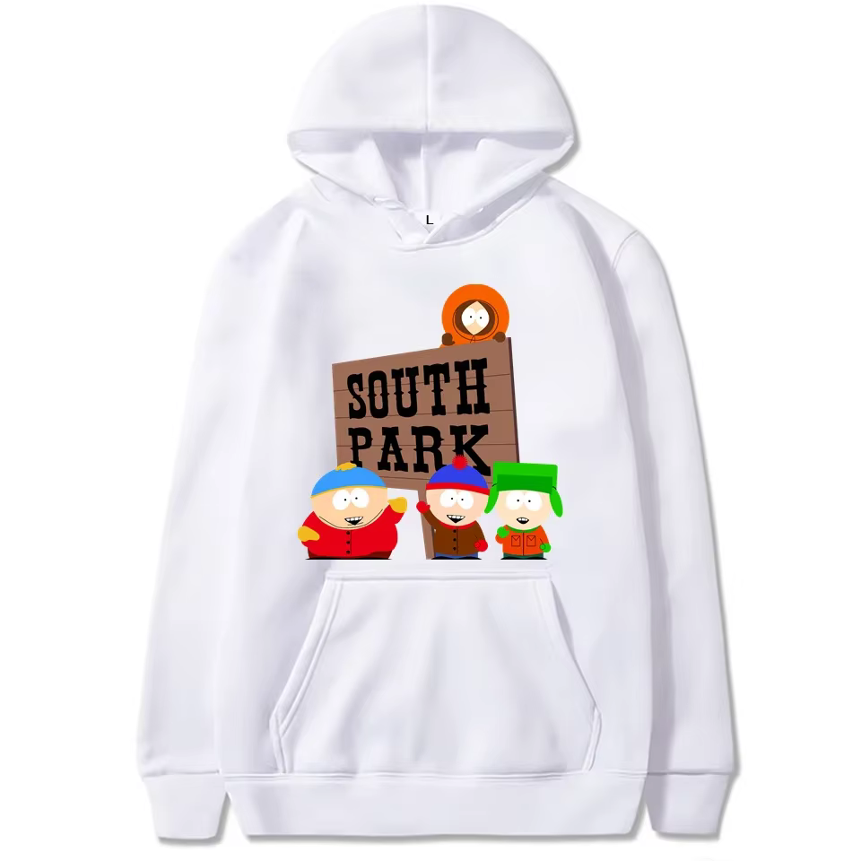 Sweats à capuche College South Park pour hommes, nouveaux sweats à capuche graphiques, vêtements noi