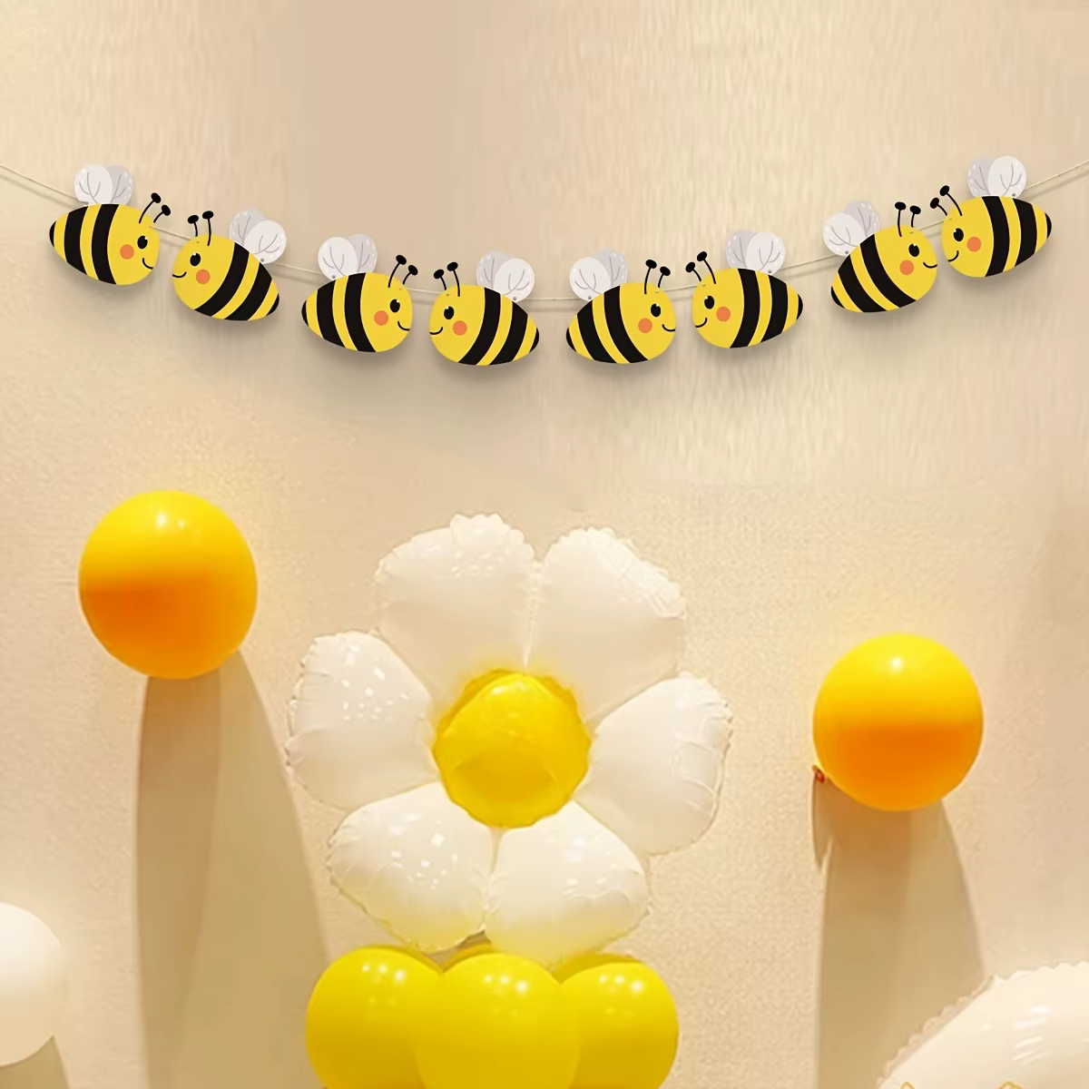 Bannière d'abeille en papier, décoration de fête, polyvalente, anniversaire, célébrations saisonnièr