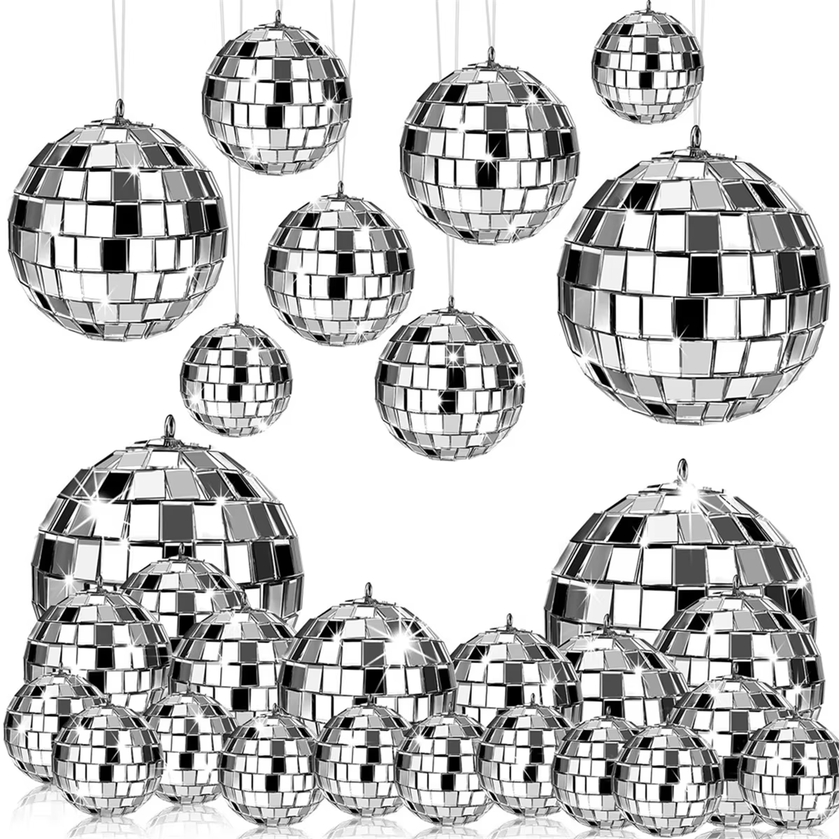 Miroir Chang Ball avec UL, décor de boule de verre, décorations de fête Chang, décor de fête de vaca