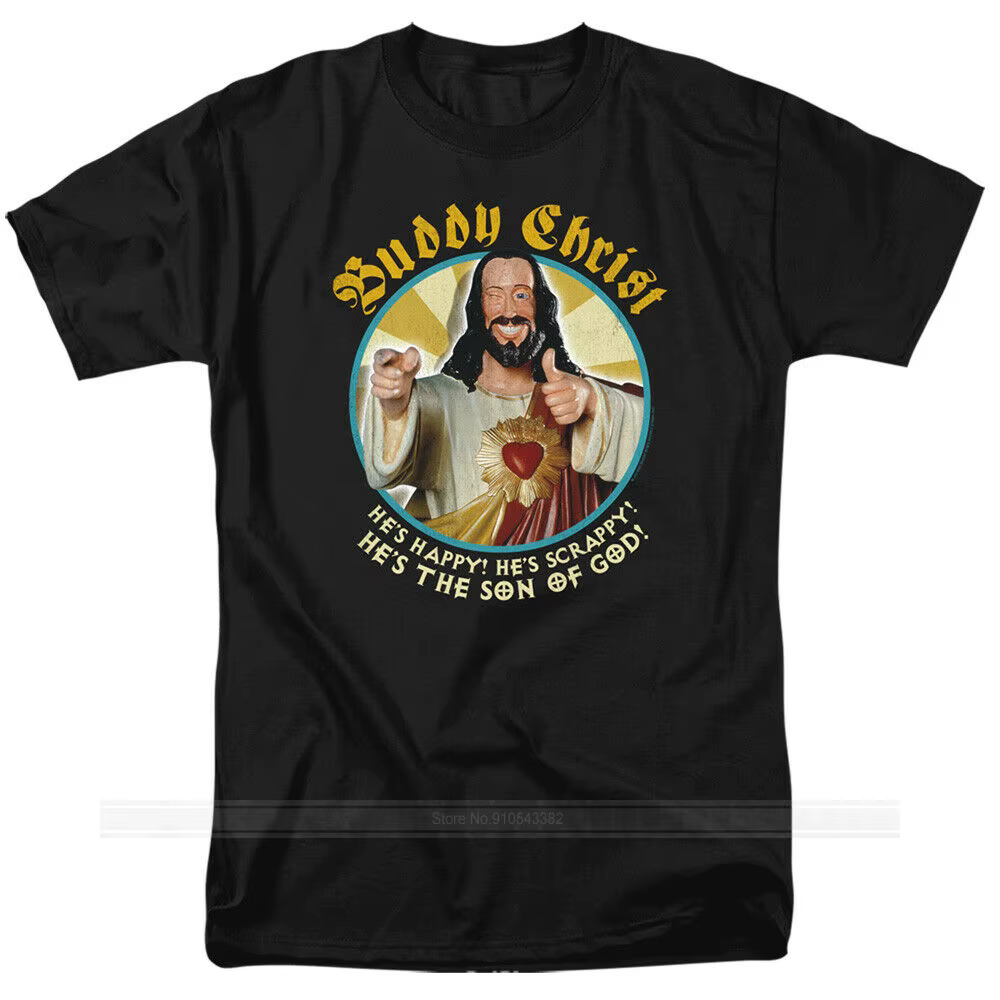 T-shirt homme femme, humoristique et décontracté, avec licence musée et Silent Bob Buddy Christ
