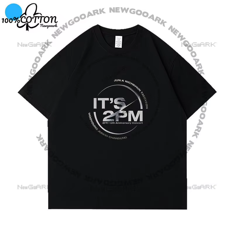 T-shirt à manches courtes imprimé K-pop pour hommes et femmes, mode coréenne populaire, vêtements d'