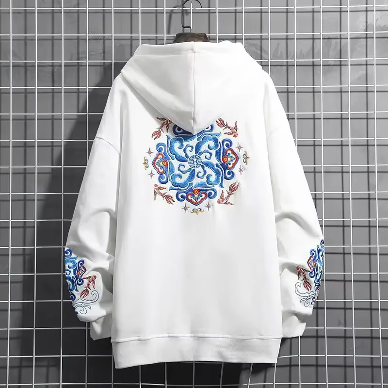 Sweats à capuche brodés pour hommes, sweat-shirt punk pour hommes, vêtements hip hop graphiques, est