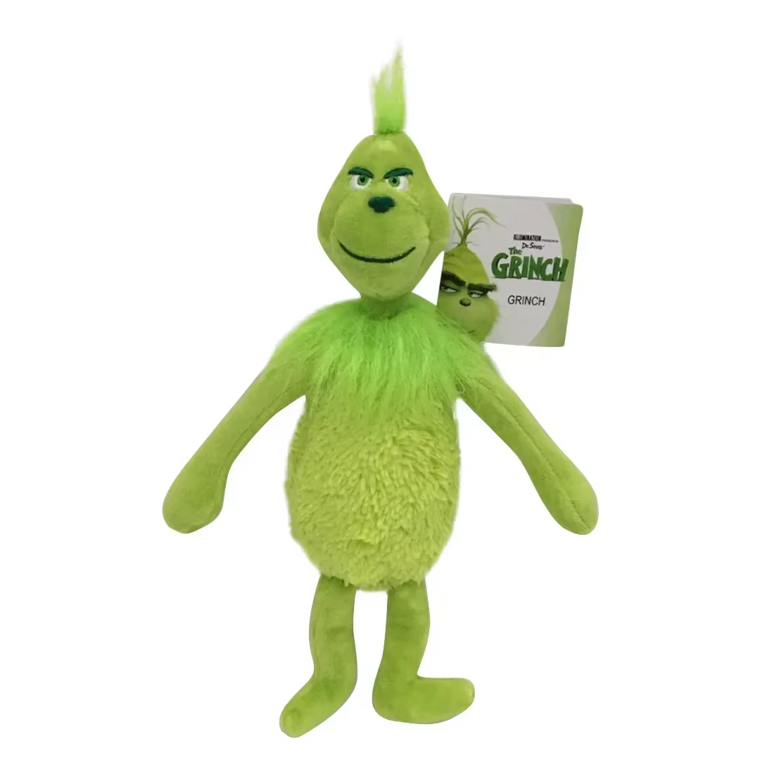 **---2025 nouveau jouet en peluche Grinch de noël monstre aux cheveux verts poupée cadeau de dessin 