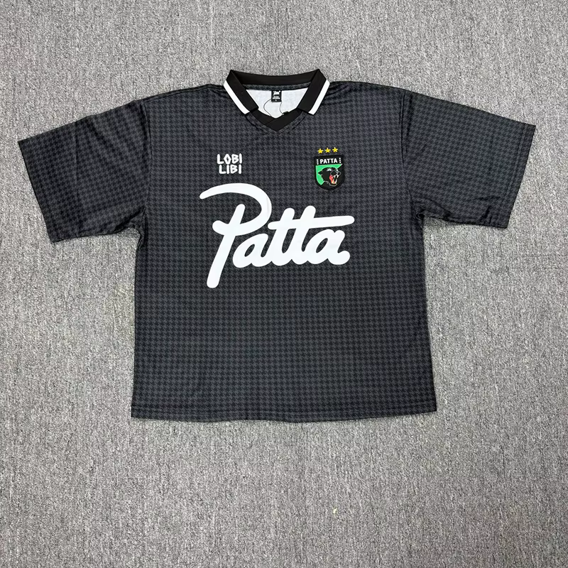 T-shirt à manches courtes Street Trend Patta pour hommes et femmes, maillot de football à carreaux, 