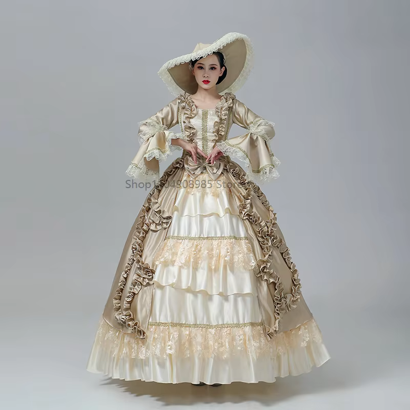 Nouvelle robe de bal mascarade victorienne pour femmes, 18ème siècle, Costume Marie Antoinette, vête