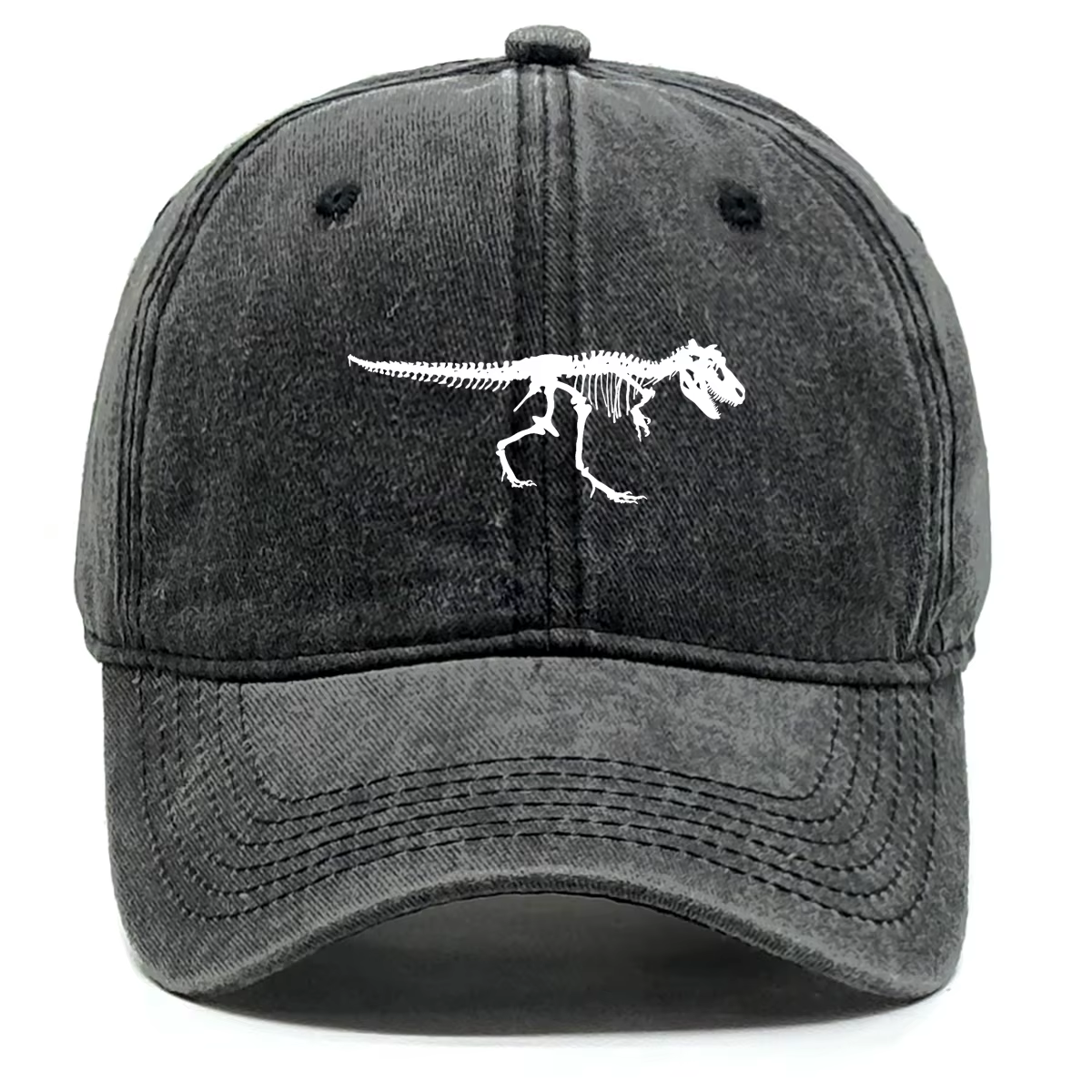 Casquette de baseball T-Rex Skull Skeleton, style vintage délavé et vieilli, unisexe, réglable, moti