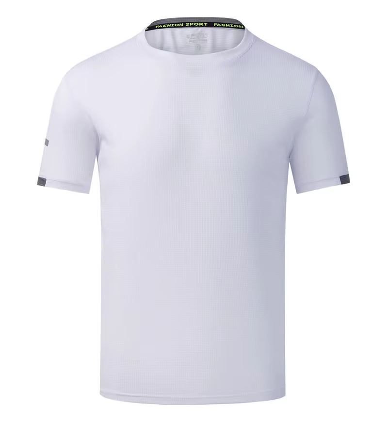 Casual sport t - shirt impression logo vitesse sec respirant stretch été manches courtes broderie pe