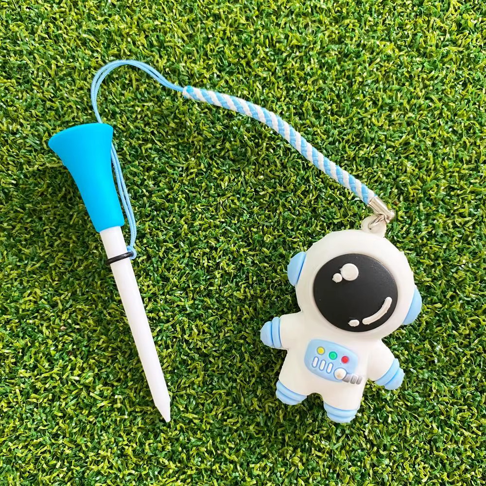 Accessoires de golf : Tees de golf en caoutchouc de 8,3 mm, motif astronaute, durables et faciles à 
