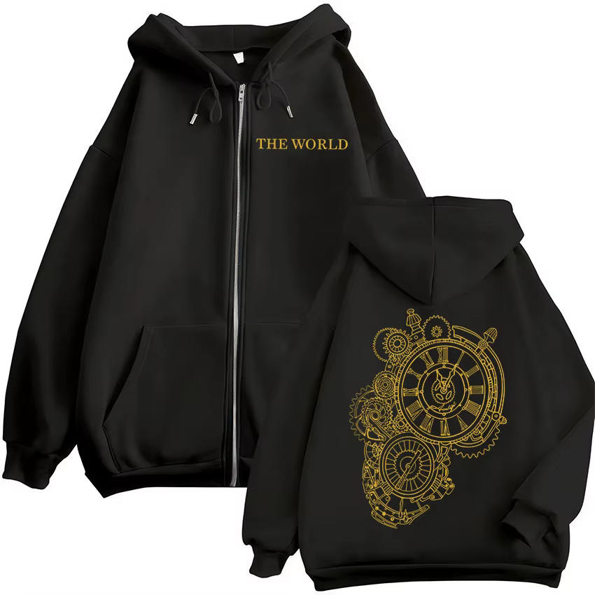 Sweat-shirt à capuche avec fermeture éclair pour hommes, Anime Jojo Bizarre Adventure Dio Brando The