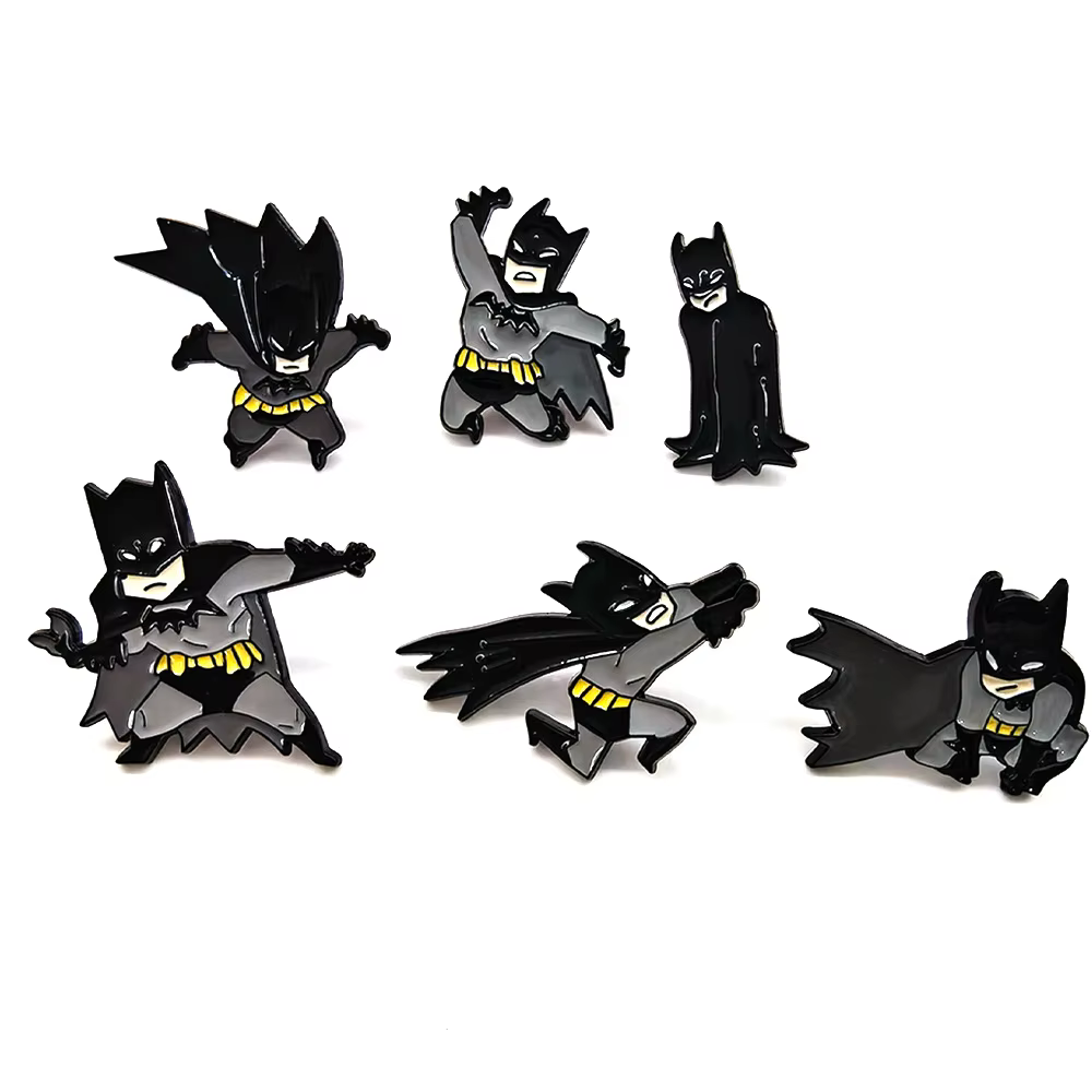 1 ensemble de broches classiques sur le thème du film Batman européen et américain, personnage de su
