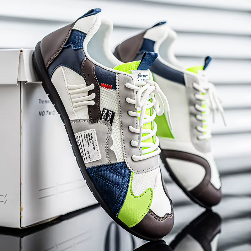 Baskets décontractées élégantes et tendance pour hommes, chaussures de marche confortables à semelle