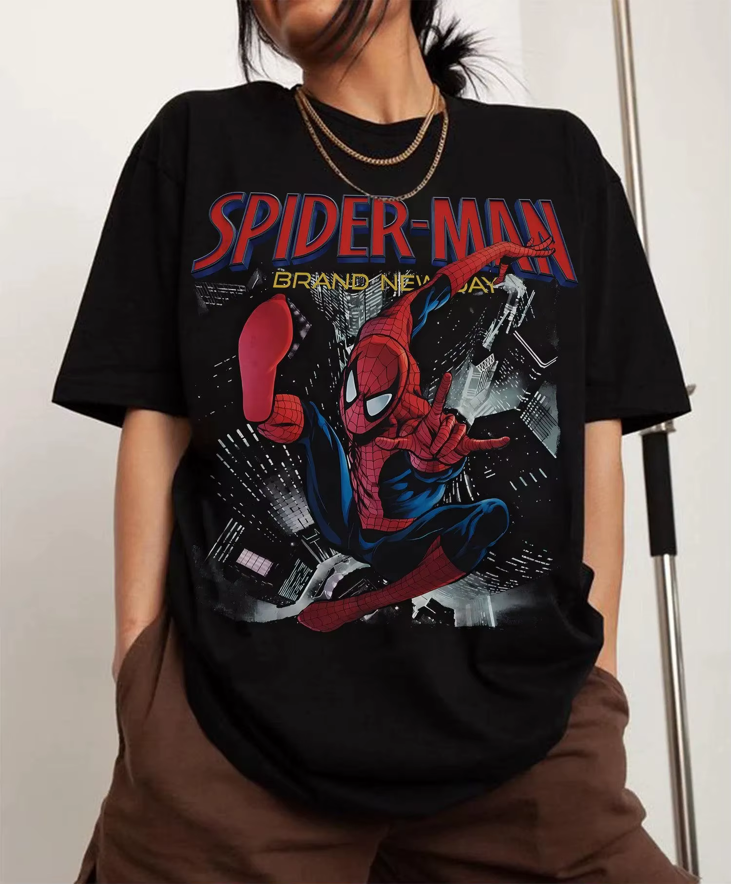 Nouveau T-shirt Spider-Man 2026 - Le Nouveau Jour - Tom Holland - Imprimé Rétro - Homme Femme - Y2K 