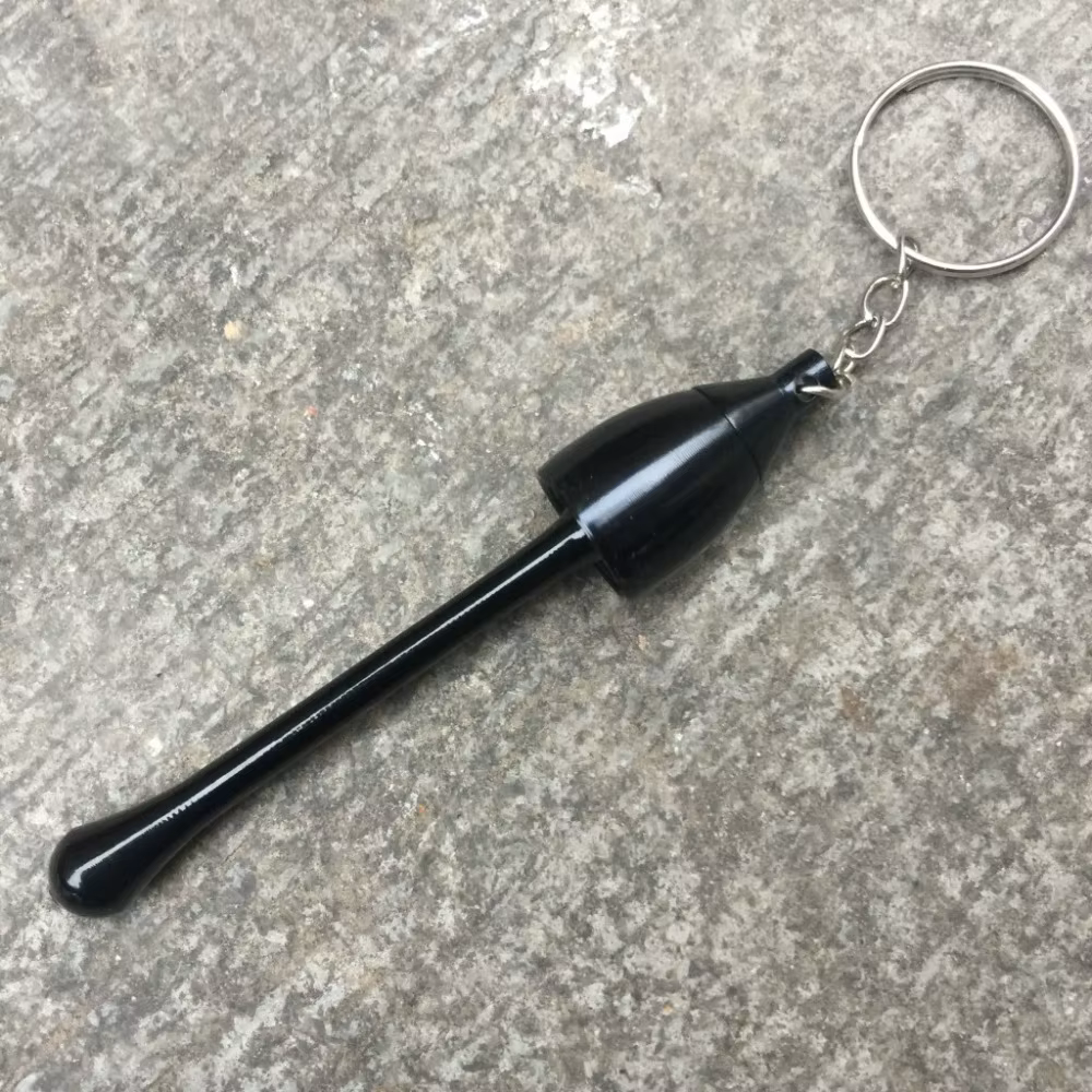Porte-clés créatif en forme de tête de champignon, pendentif en métal, Tube détachable, jouet, cadea