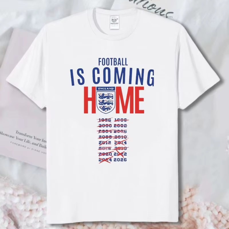 T-shirt de football d'Angleterre, vêtements pour fans des Trois Lions, t-shirt graphique « England F