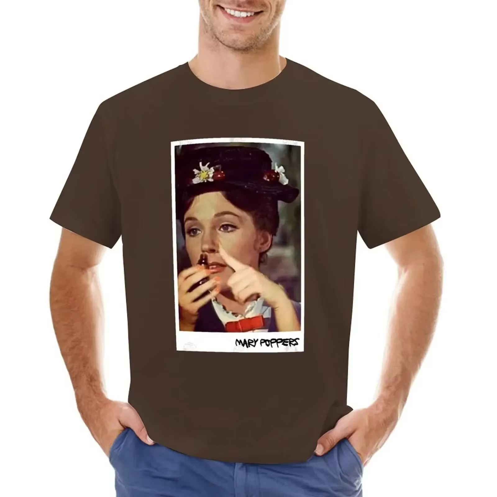 T-shirt à manches courtes et col rond pour hommes, Mary Poppers, vêtements Hiphelicopter, sweat-shir