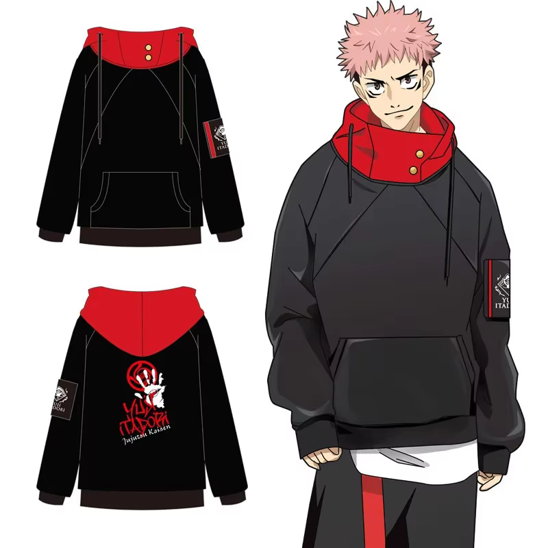 Itadori Yuji sweat à capuche Anime Jujutsu Kaisen CosplaySweatshirt adulte unisexe pull manteau déco