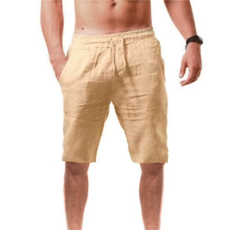 Short en coton pour hommes, pantalon court d'été respirant, couleur unie, Fitness, Streetwear, 1 piè