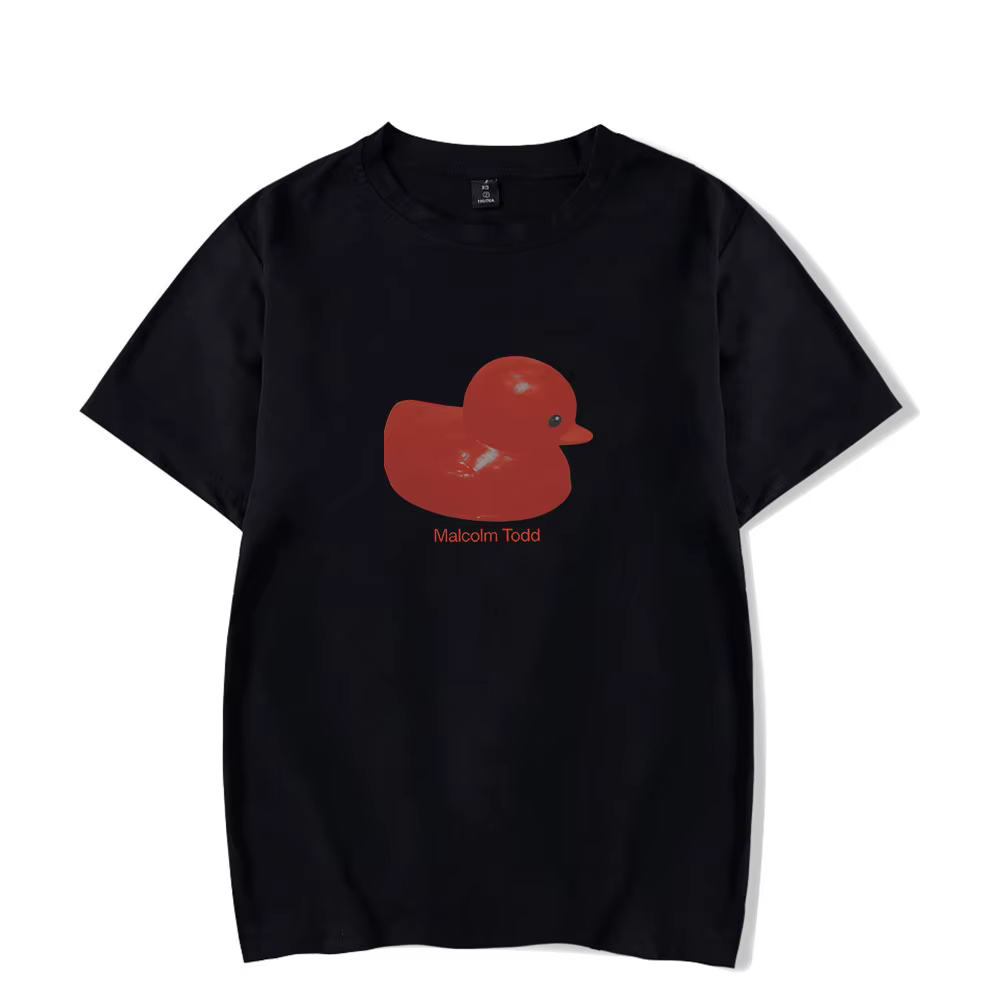 Malcolm Todd Duck Tee T-shirt unisexe décontracté à manches courtes et col rond pour tenue de rue qu