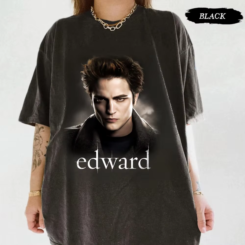 T-shirt Endaya Wearing Edward pour femme, haut graphique pour fans du film Team Edward, idéal pour l