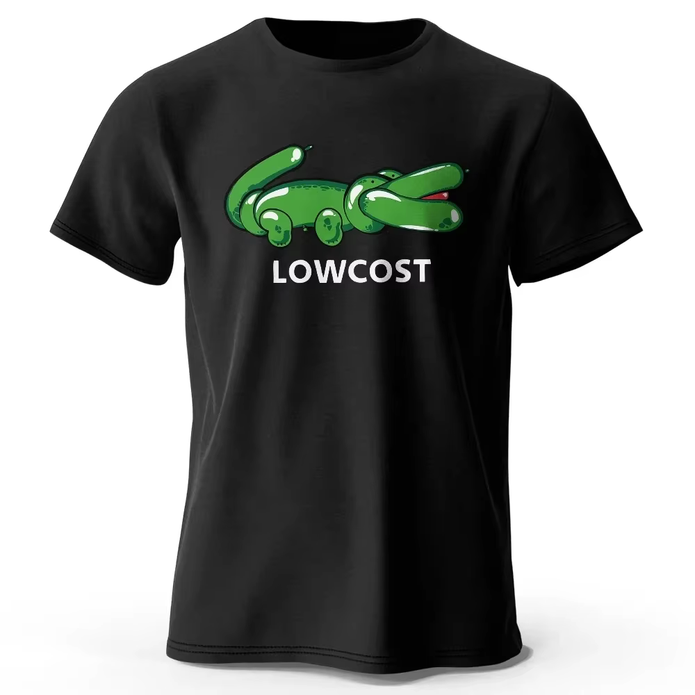 Nouveau T-shirt imprimé pour homme 2026 – 100 % coton, coupe oversize, motifs amusants, hauts d'été,
