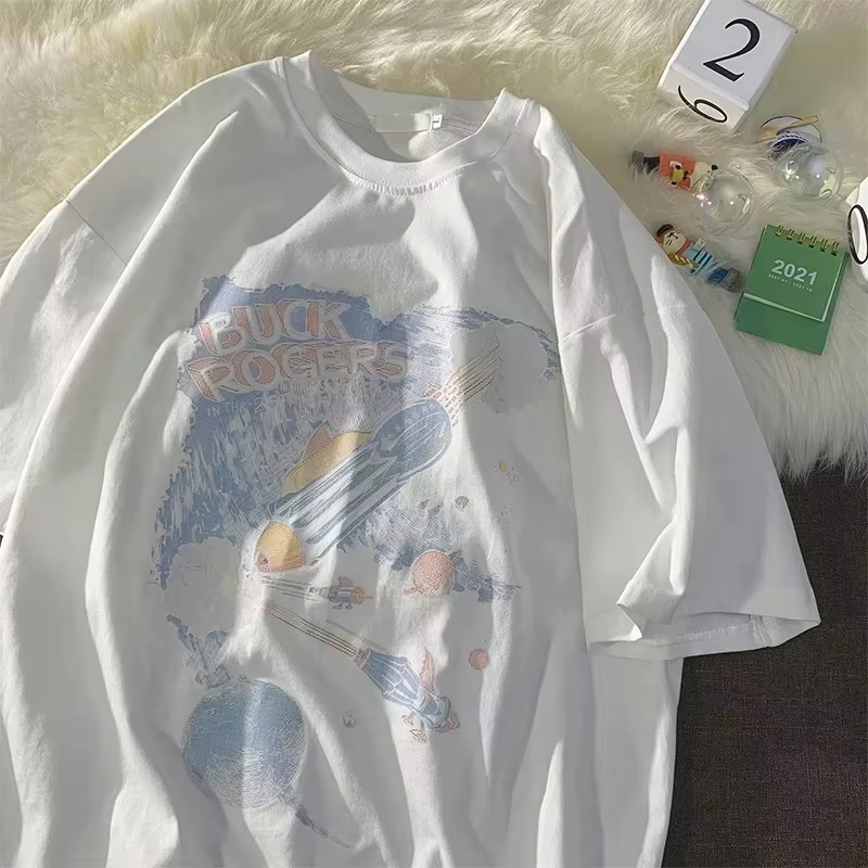 T-shirts unisexes en coton tendance 2026 pour femmes, vêtements Y2K, tee-shirts pour l'université