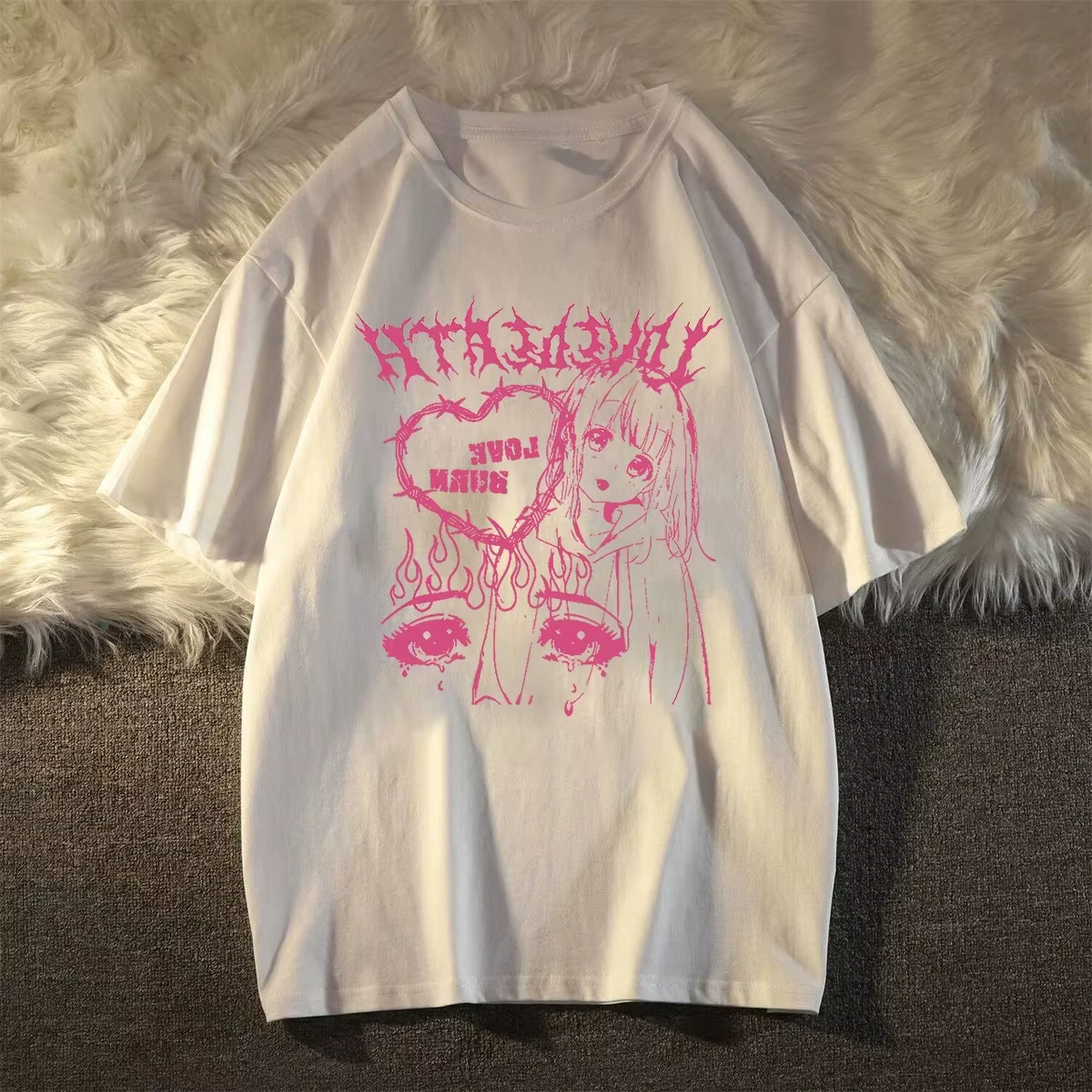 Harajuku T-shirt femmes Anime T-shirt vêtements été modèle hauts T-shirt femmes japonais Streetwear 