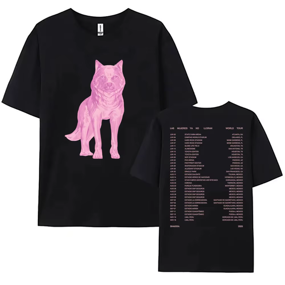 Isabel Tee Las Mujeres Ya No Lloran World Tour 2025 t-shirts Shakira chanteur impression T-shirt cot