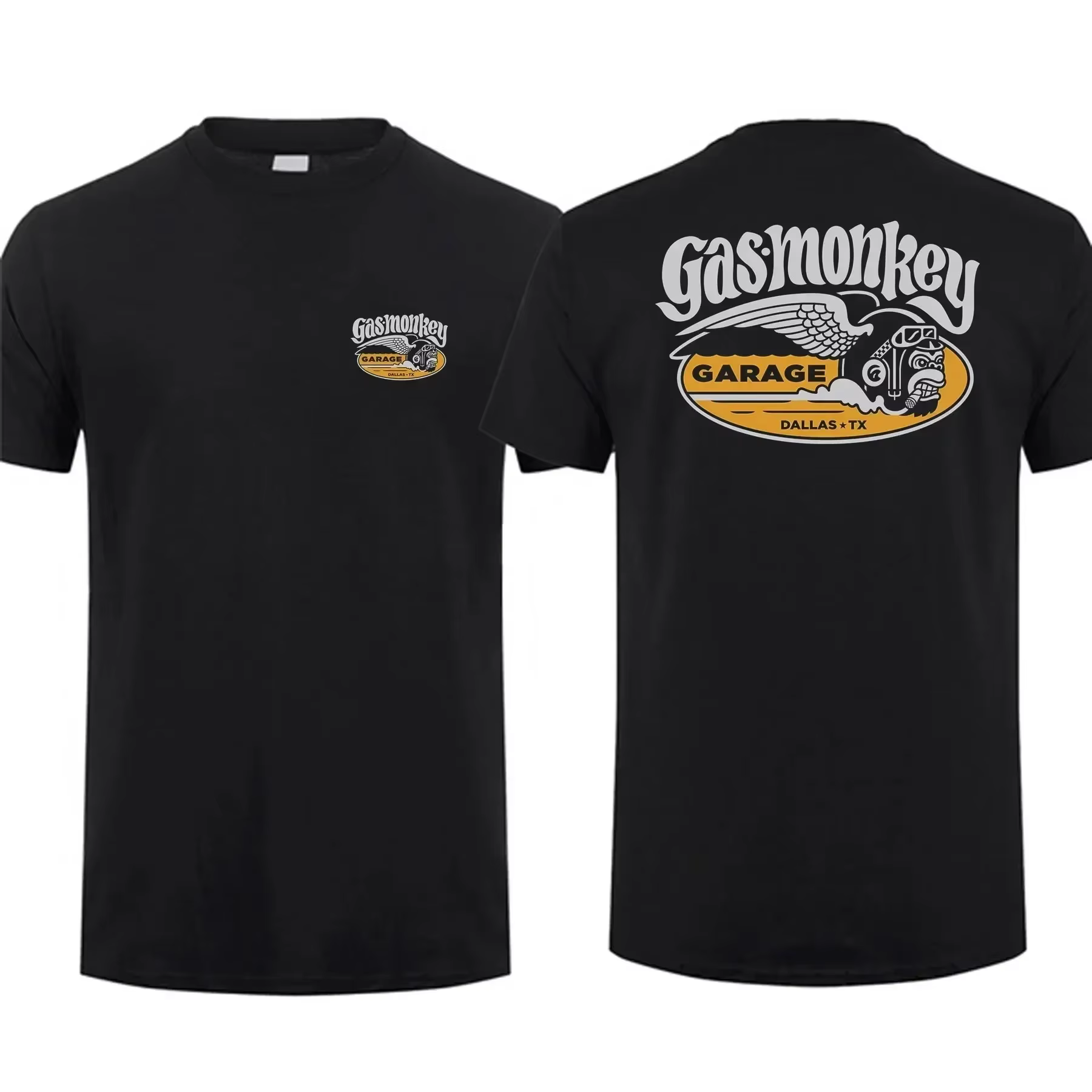 T-shirt décontracté rétro à manches courtes pour homme Gas Monkey Garage, collection été 2026, le pl