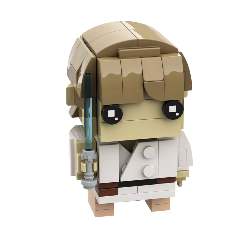 Gobricks MOC Space Wars Lukes Skywalkered Brickheadz ensemble de blocs de construction personnage d'