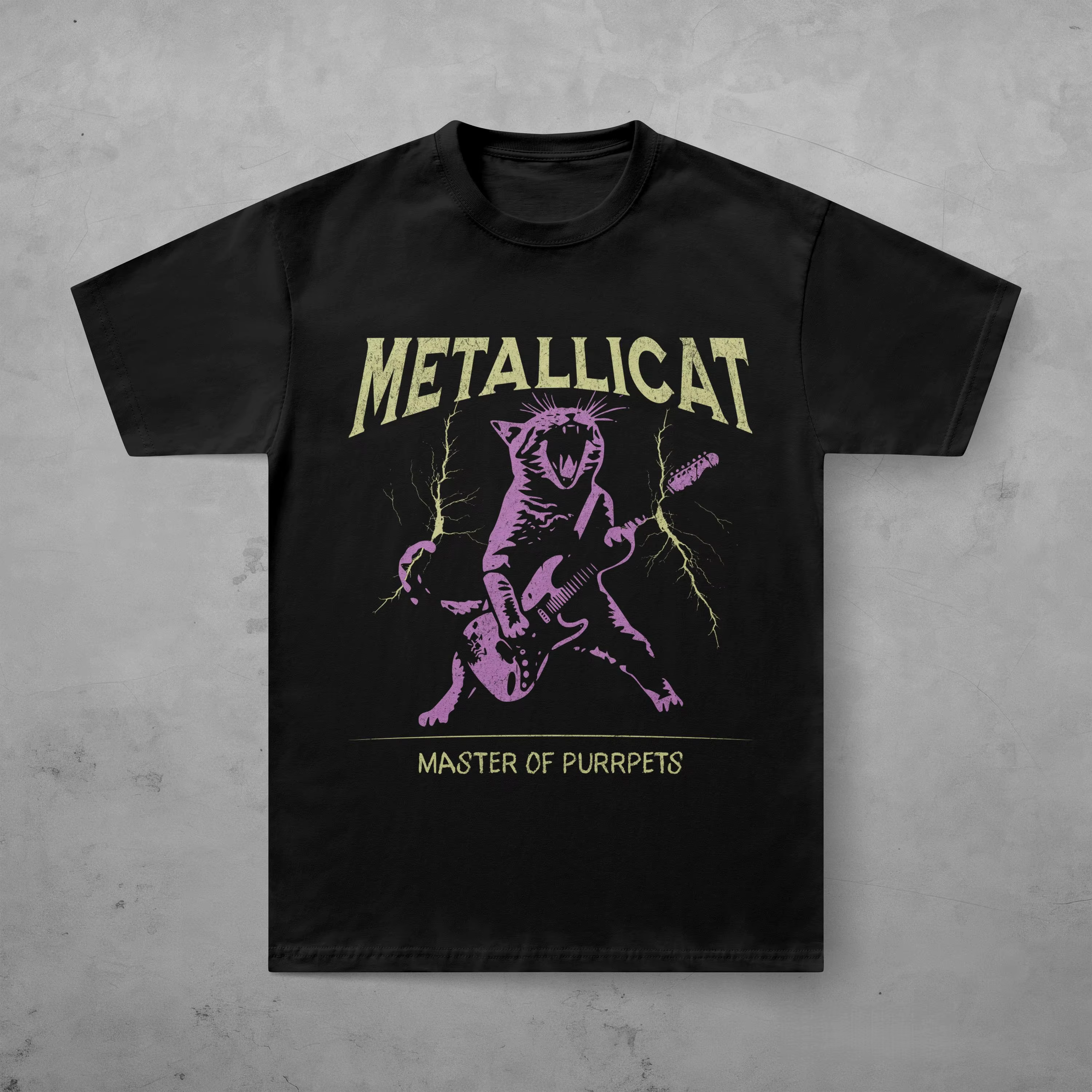 T-shirt Metallica Metallicat 2026 pour hommes et femmes, vêtements gothiques d'été, mode décontracté
