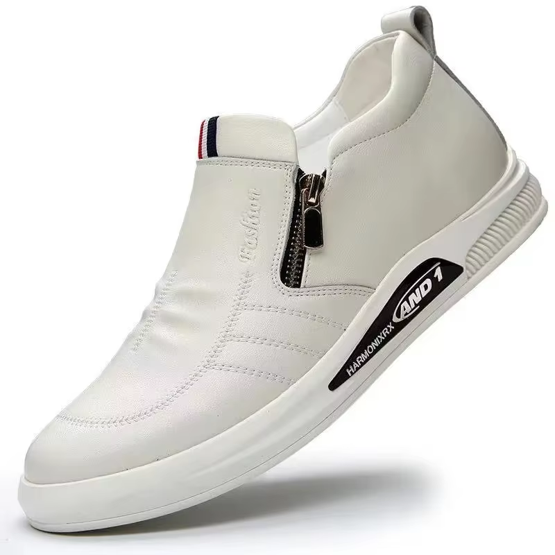 Chaussures en cuir décontractées pour hommes, mocassins plats à enfiler, chaussures d'affaires de ma