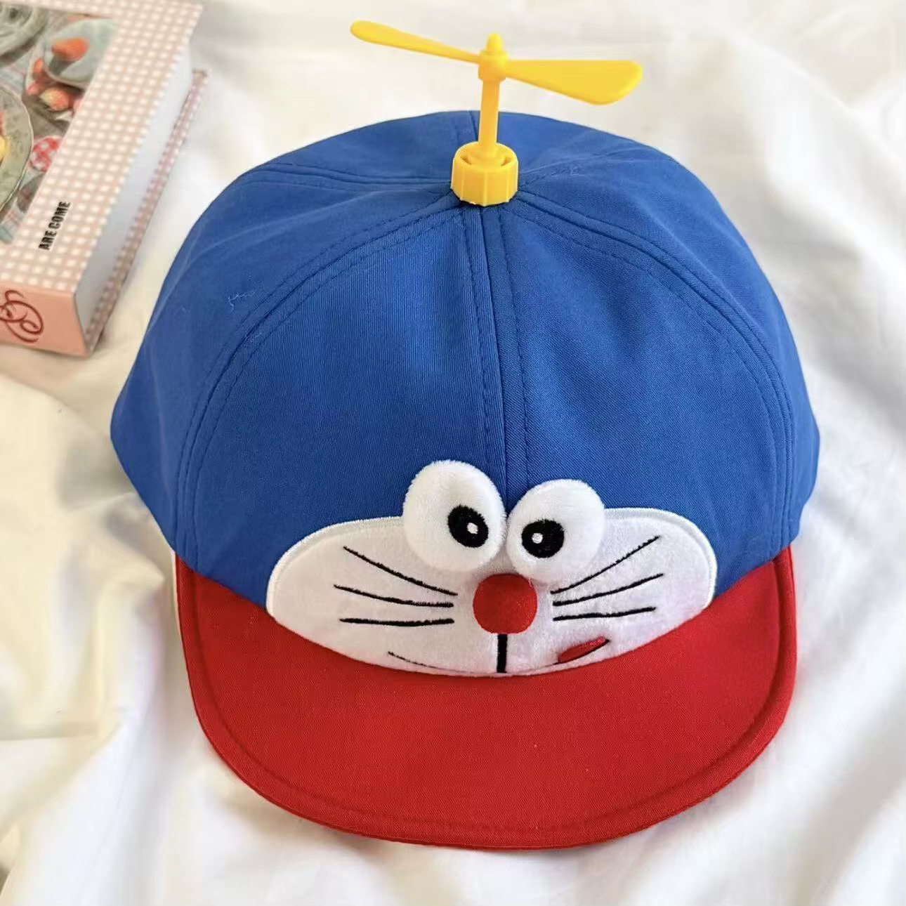 Casquette de baseball réglable Doraemon en forme de hélicoptère, motif libellule en bambou, cadeau i