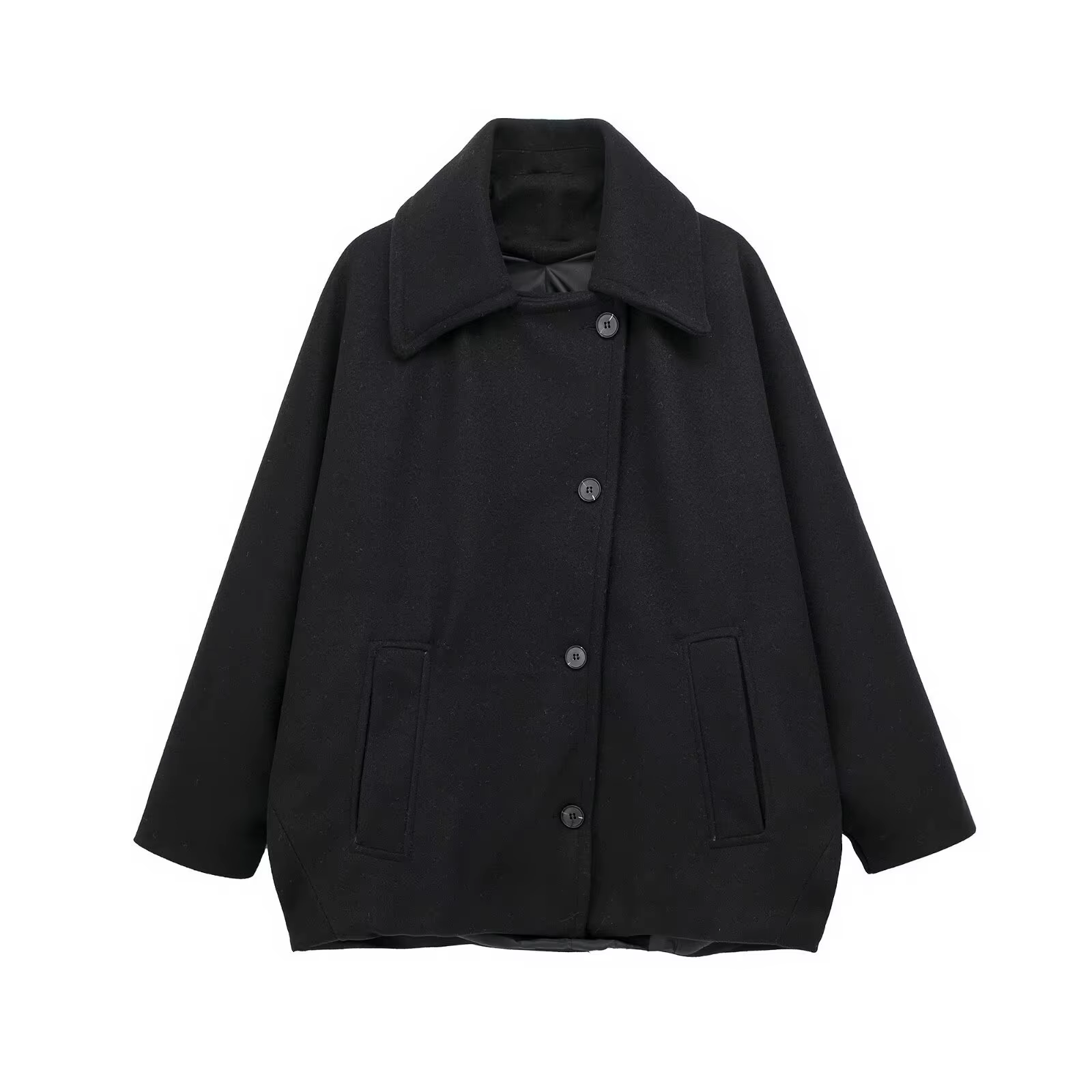 F/W Manteau court en mélange de laine pour femme Pantone certifié OEKO-TEX de conception européenne 