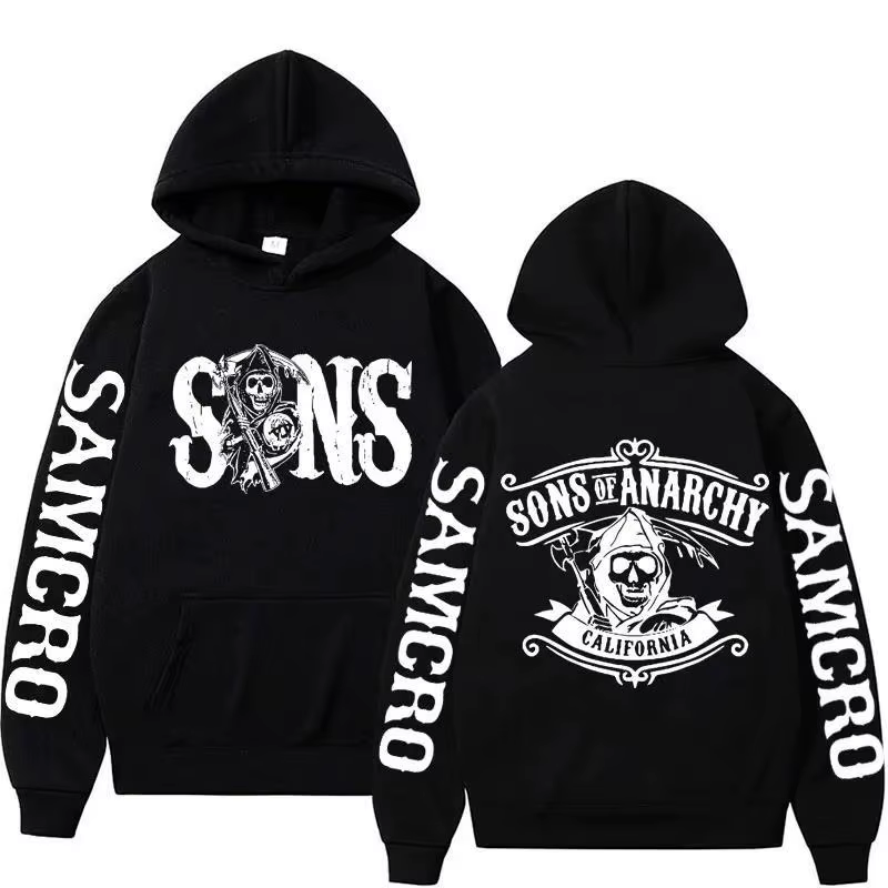 Sons of Anarchy Double face graphique à capuche hommes sweat à capuche hommes femmes Design de mode 