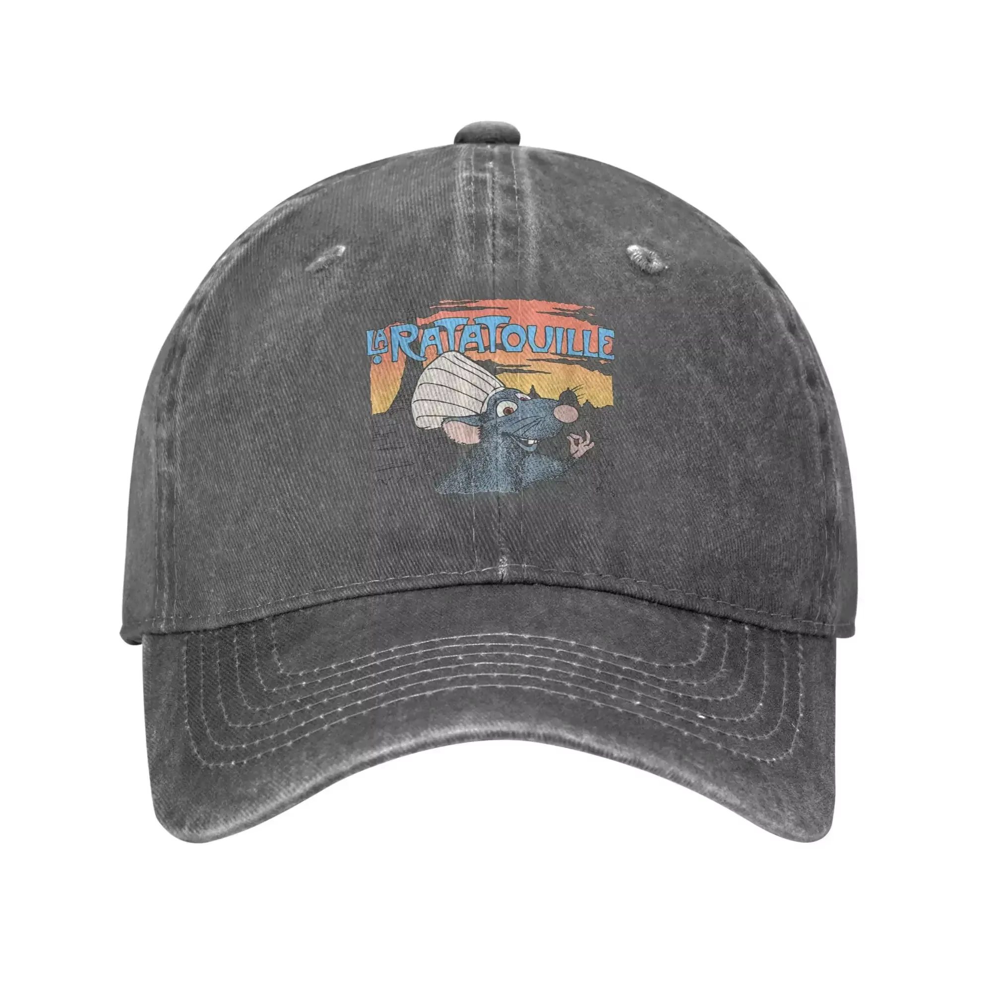 Casquette de baseball unisexe Ratatouille Paris France Chef's Kiss, style délavé et vieilli, pour cu