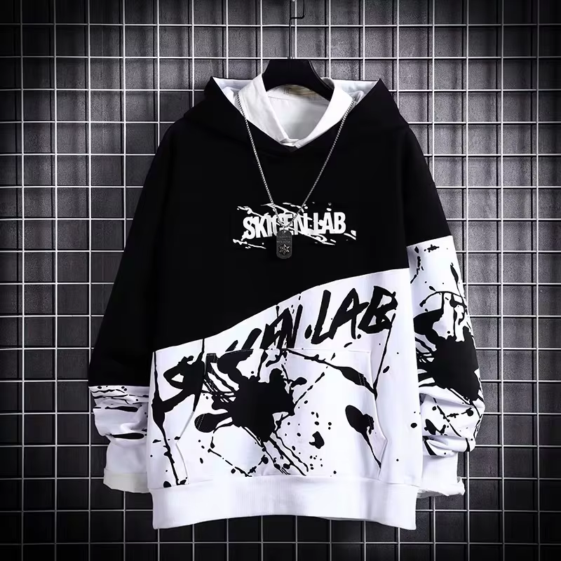 Sweat à capuche japonais à manches longues pour hommes, Hip Hop, Carillon, Top Ins, Nouveau, Manteau