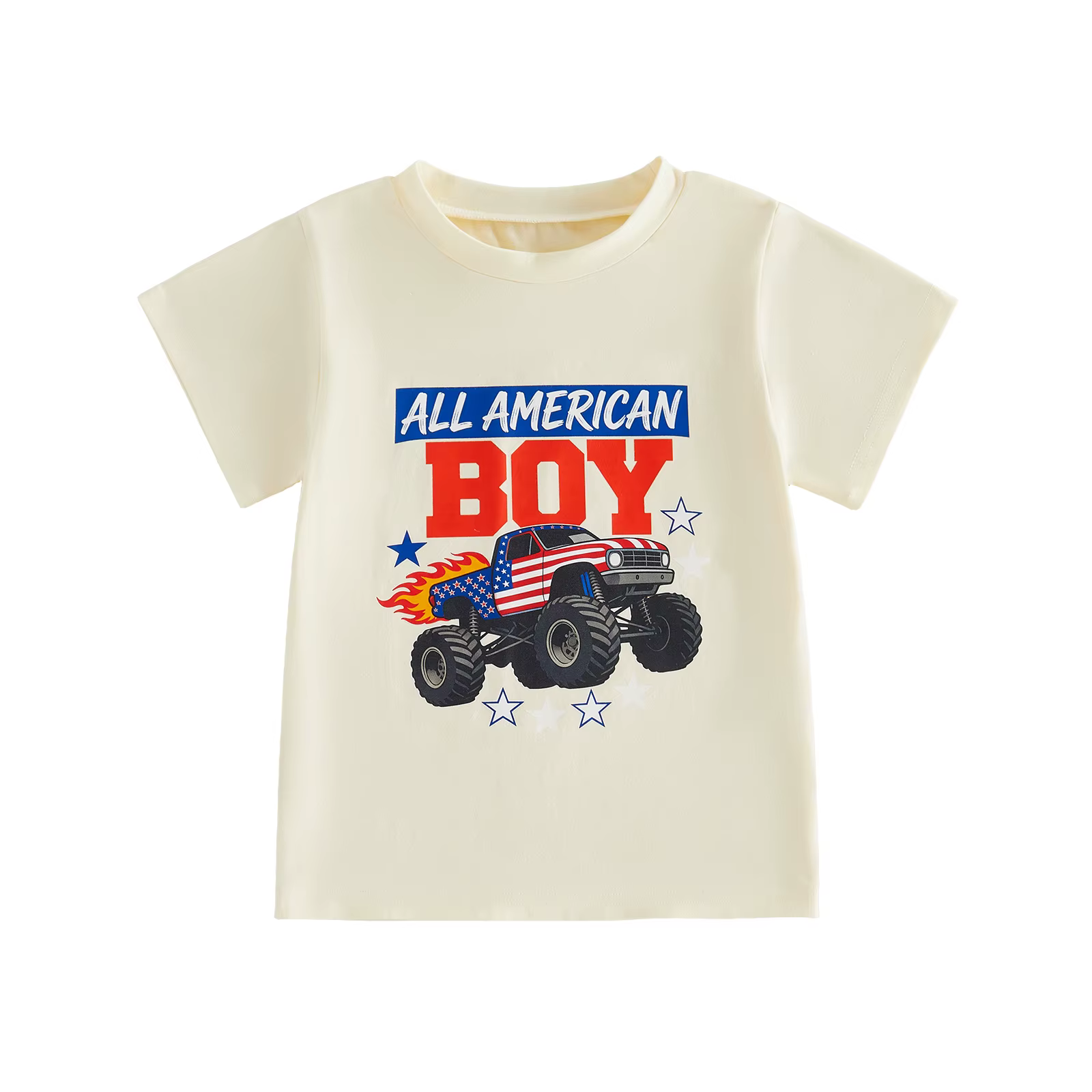 Vêtements pour enfants, t-shirts pour garçons du 4 juillet, à manches courtes, col rond, imprimé dra