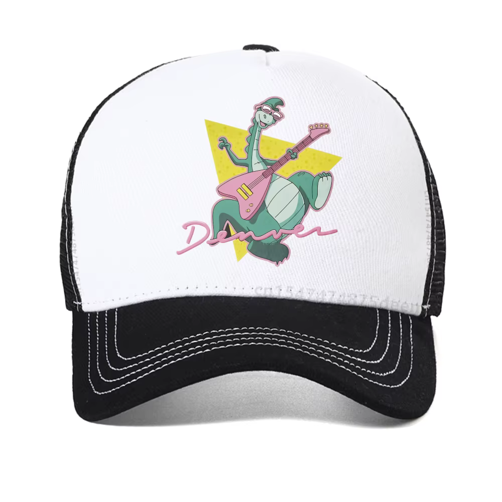 Casquette de baseball imprimée Denver the Last Dinosaur Jeremy Cartoons, casquette de camionneur en 